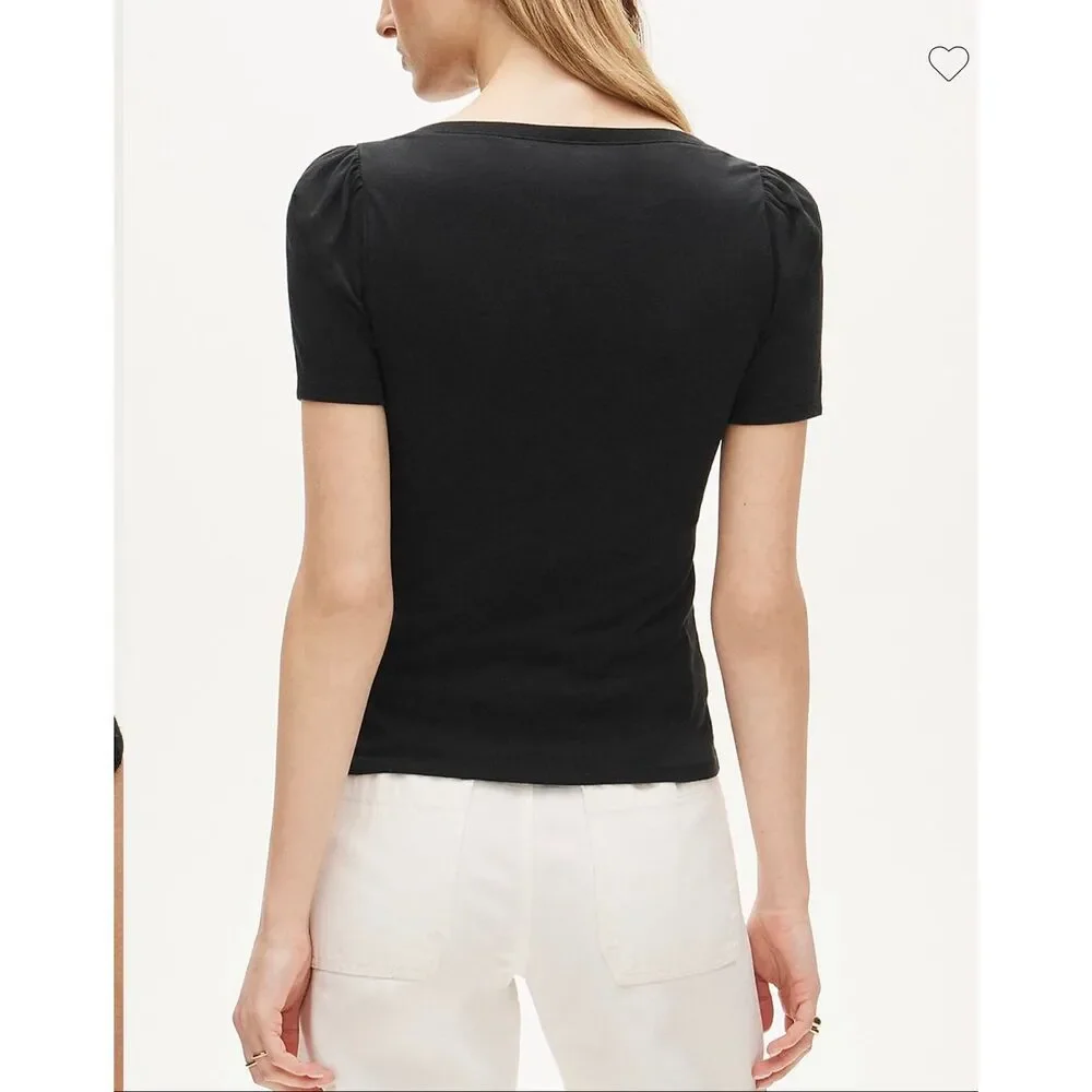 J. Crew Vintage jersey puff-sleeve T-shirt Medium